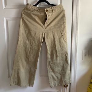 Everlane button fly cropped pants